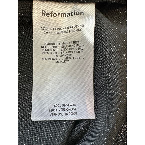 Reformation x Camille Rowe Esen Dress - Sparkle Chrome Metallic- Size Small - Picture 8 of 9